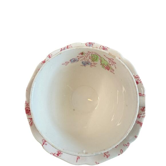 Johnson Brothers VTG Rose Chintz Pink Floral England 5 Teacup and Saucer Set - Picture 9 of 12
